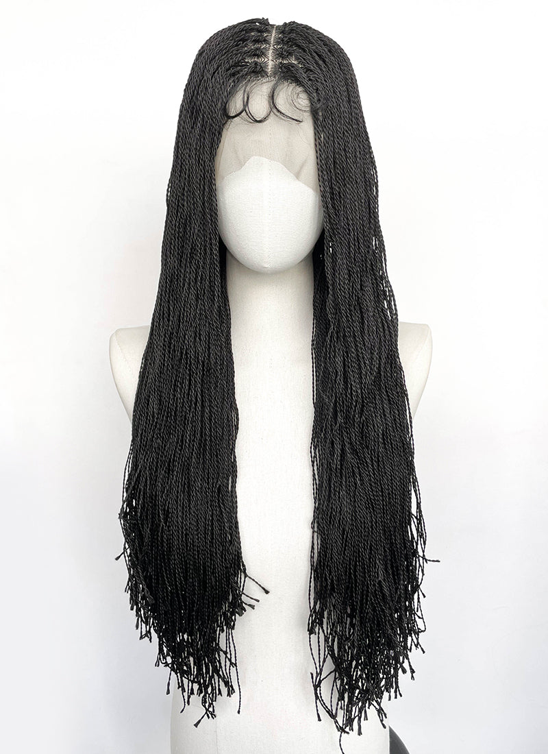 Black Braided Lace Front Synthetic Wig LFCS294