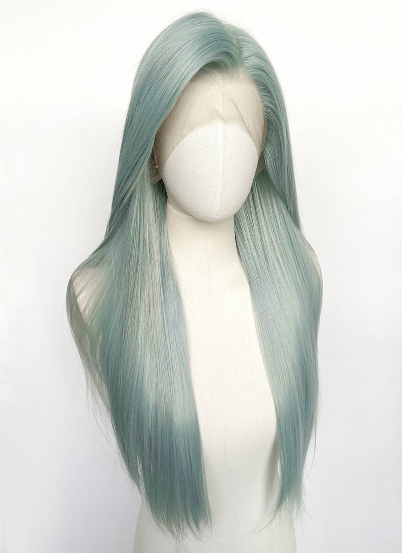 Mint Green Straight Lace Front Synthetic Wig LFCS296