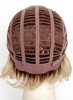 Blonde With Dark Roots Wavy Mono Top Lace Wig LFCS304
