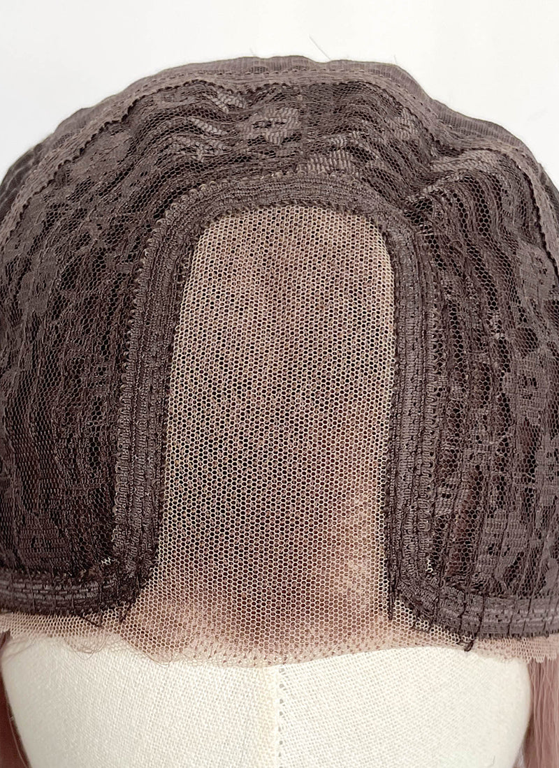 Pastel Pale Plum Straight Lace Front Synthetic Wig LFCS307