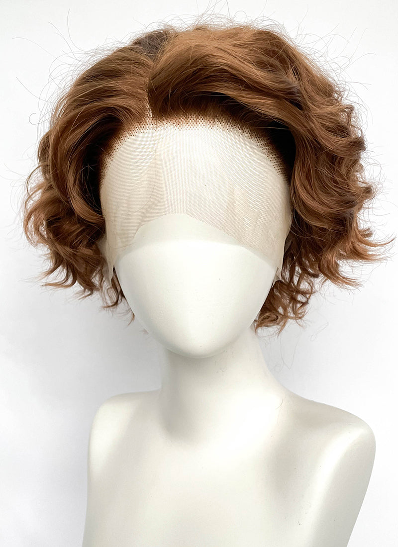 Brown Curly Lace Front Synthetic Wig LFCS322
