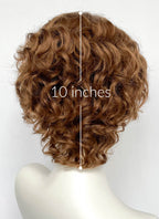 Brown Curly Lace Front Synthetic Wig LFCS322