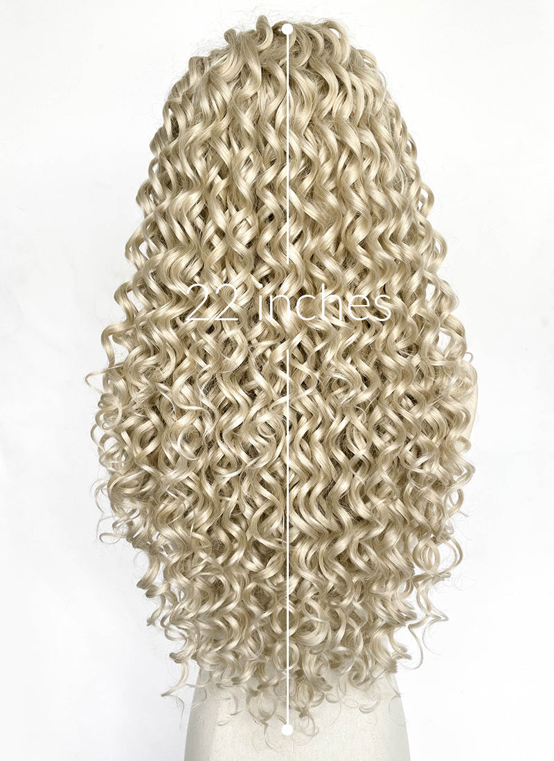 Blonde Curly Lace Front Synthetic Wig LFCS331