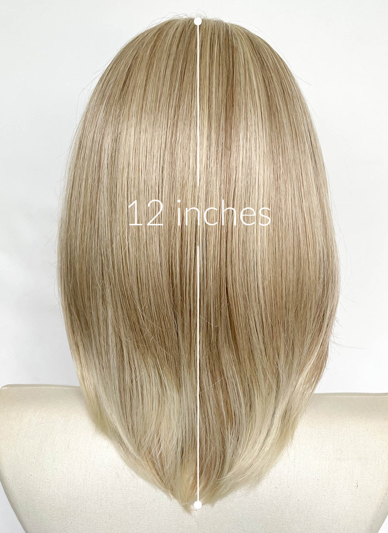 Mixed Blonde Straight Mono Top Lace Wig LFCS334