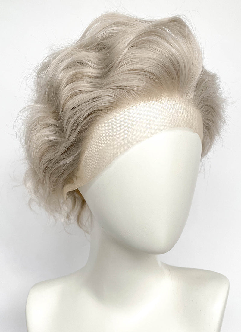 Ash Blonde Wavy Lace Front Synthetic Wig LFCS336