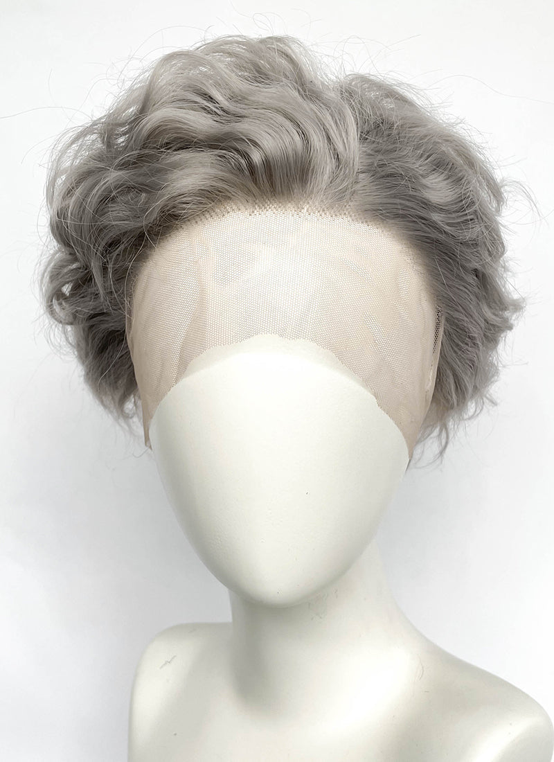 Grey Wavy Lace Front Synthetic Wig LFCS343