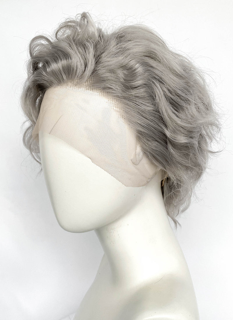 Grey Wavy Lace Front Synthetic Wig LFCS343
