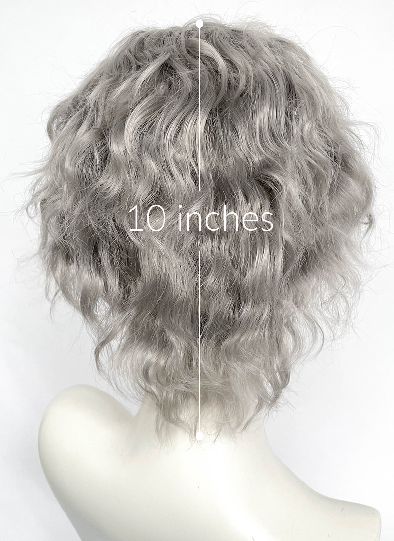 Grey Wavy Lace Front Synthetic Wig LFCS343