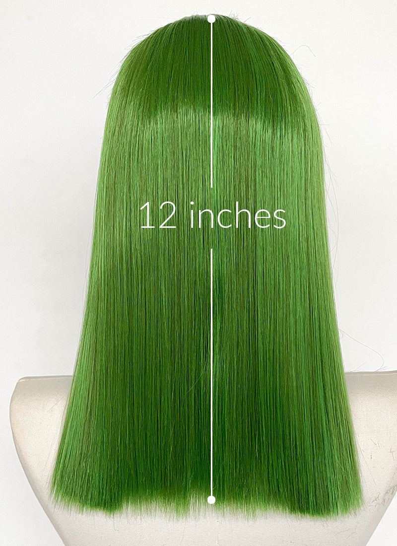 Green Straight Lace Front Synthetic Wig LFCS348