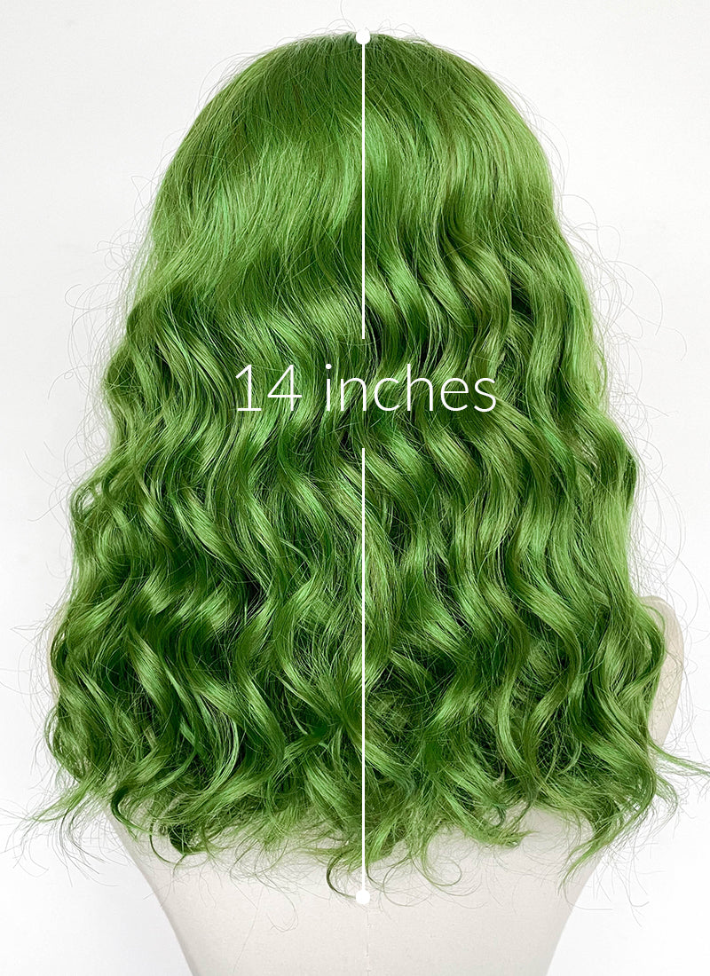 Green Wavy Lace Front Synthetic Wig LFCS351