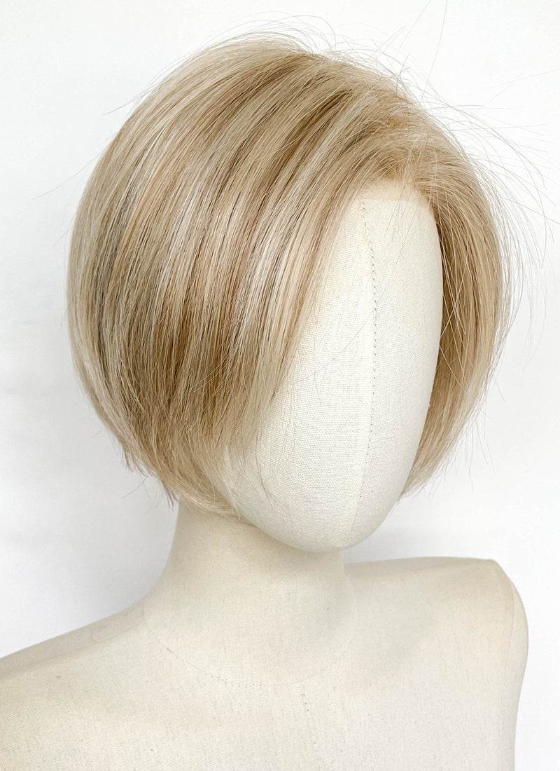 Mixed Blonde Straight Mono Top Lace Wig LFCS353