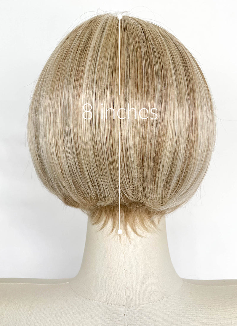 Mixed Blonde Straight Mono Top Lace Wig LFCS353