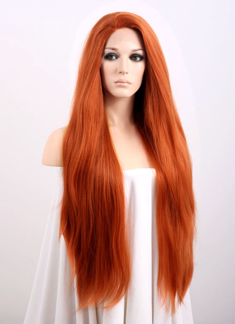 Ginger Straight Yaki Lace Front Synthetic Wig LF624F