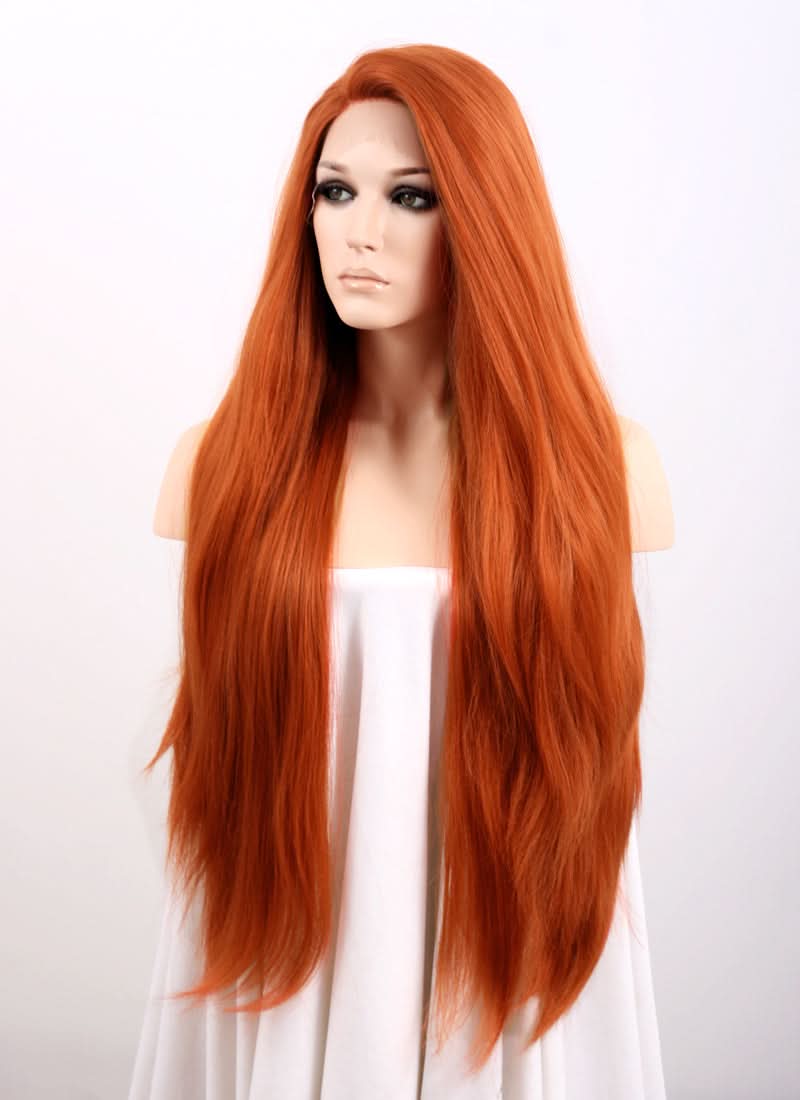 Ginger Straight Yaki Lace Front Synthetic Wig LF624F