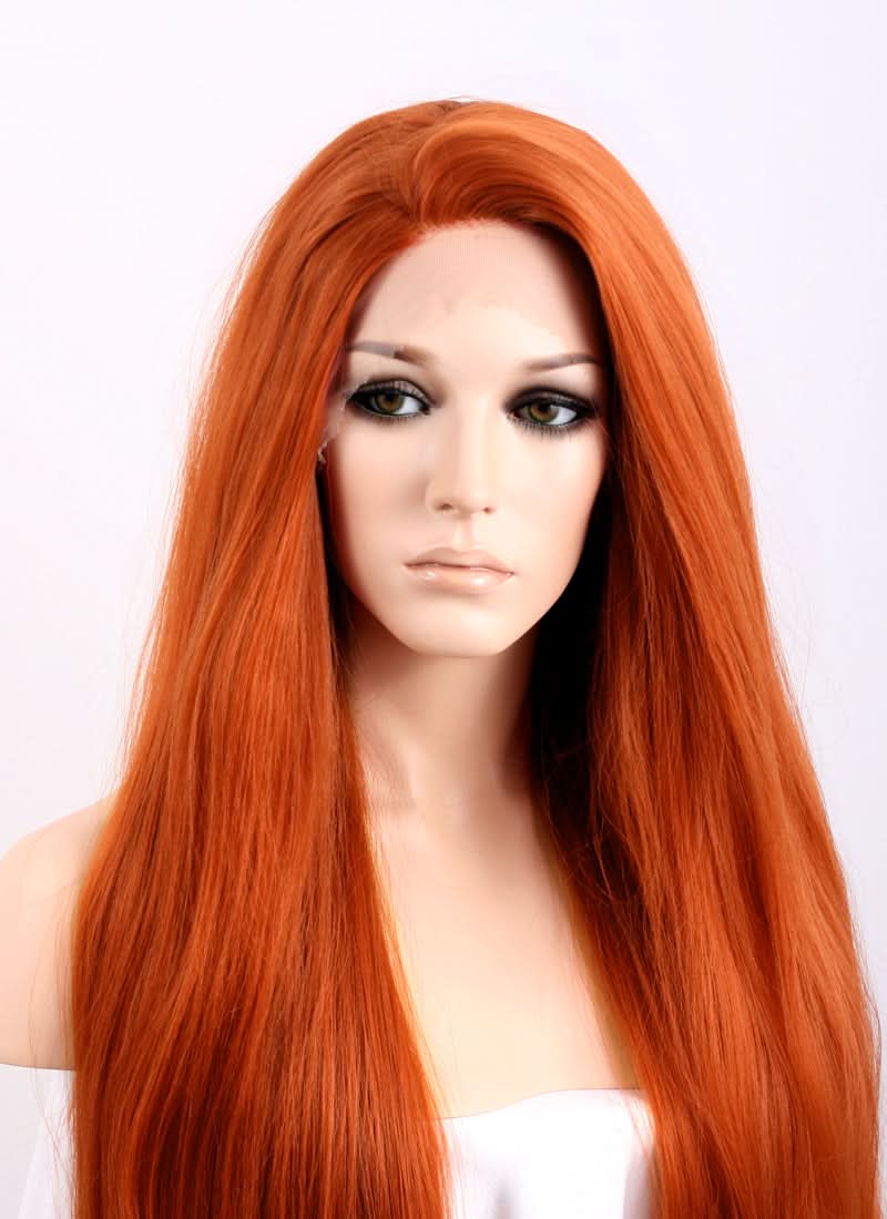 Ginger Straight Yaki Lace Front Synthetic Wig LF624F