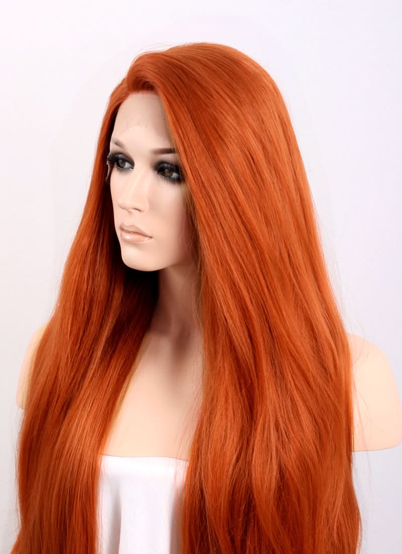 Ginger Straight Yaki Lace Front Synthetic Wig LF624F