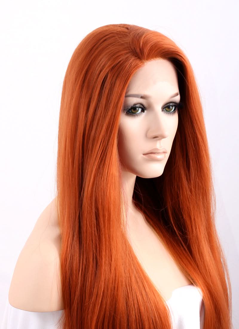 Ginger Straight Yaki Lace Front Synthetic Wig LF624F