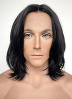 John Wick Black Wavy Lace Front Synthetic Men's Wig LFK5543