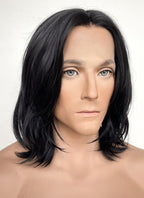 John Wick Black Wavy Lace Front Synthetic Men's Wig LFK5543