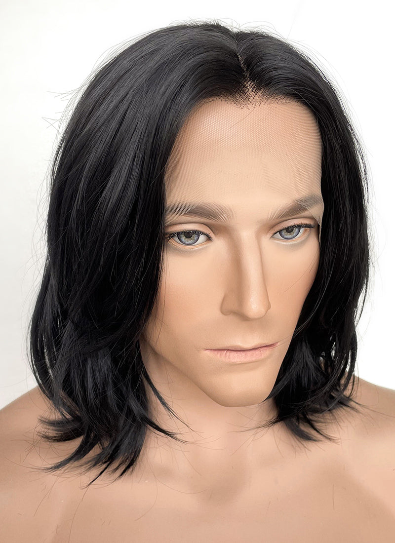 John Wick Black Wavy Lace Front Synthetic Men's Wig LFK5543
