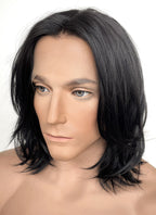 John Wick Black Wavy Lace Front Synthetic Men's Wig LFK5543