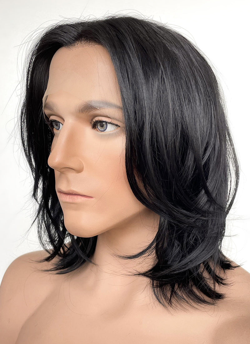 John Wick Black Wavy Lace Front Synthetic Men's Wig LFK5543
