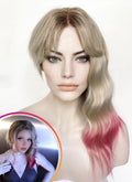 Spider-Man: Across the SpiderVerse Gwen Stacy Blonde Pink Ombre With Dark Roots Wavy Lace Front Synthetic Wig LFK5548