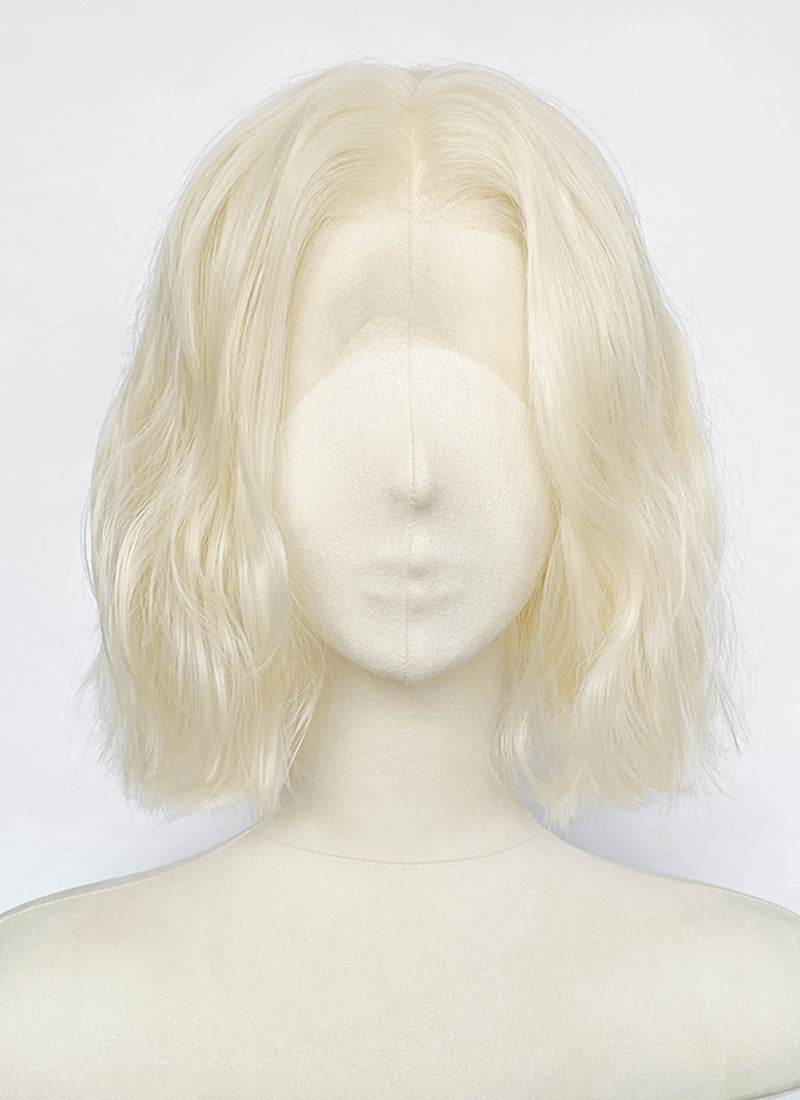 House of the Dragon King Aegon ll Targaryen Platinum Blonde Wavy Lace Front Synthetic Men's Wig LFK5561