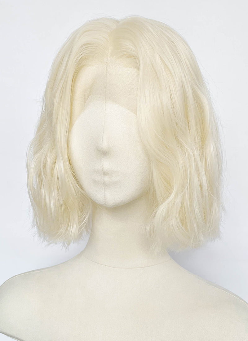 House of the Dragon King Aegon ll Targaryen Platinum Blonde Wavy Lace Front Synthetic Men's Wig LFK5561