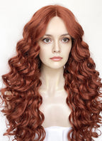 House of the Dragon Queen Alicent Auburn Curly Lace Front Synthetic Wig LFK5567F