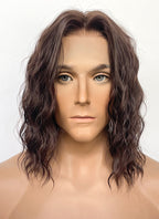 The Lord of the Rings Aragorn Brown Wavy Lace Front Synthetic Men's Wig LFK5569