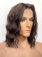 The Lord of the Rings Aragorn Brown Wavy Lace Front Synthetic Men's Wig LFK5569