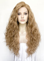 Blonde Curly Lace Front Synthetic Wig LFK5572F