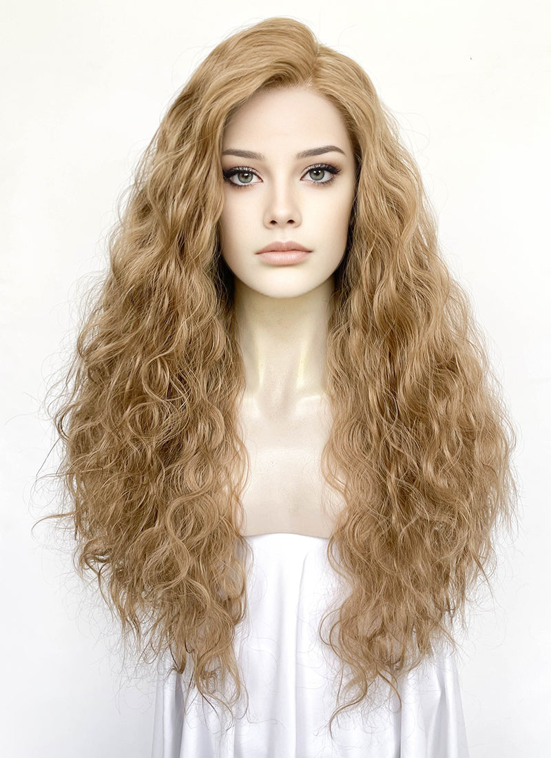 Blonde Curly Lace Front Synthetic Wig LFK5572F