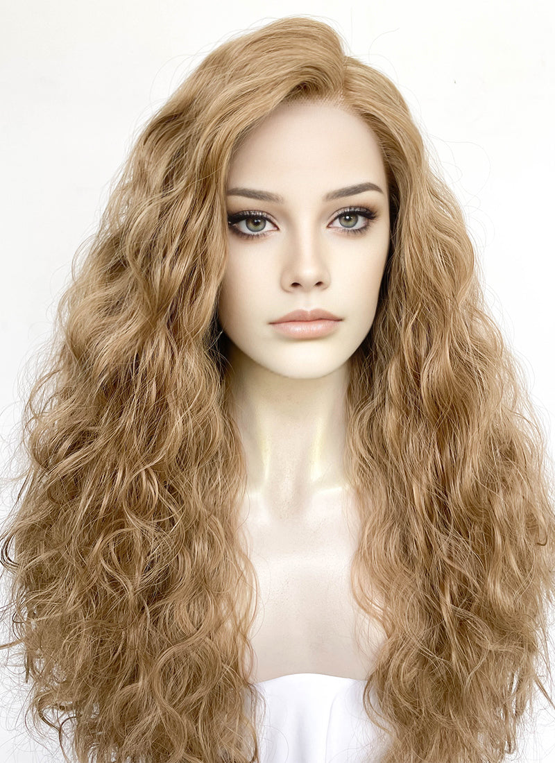 Blonde Curly Lace Front Synthetic Wig LFK5572F