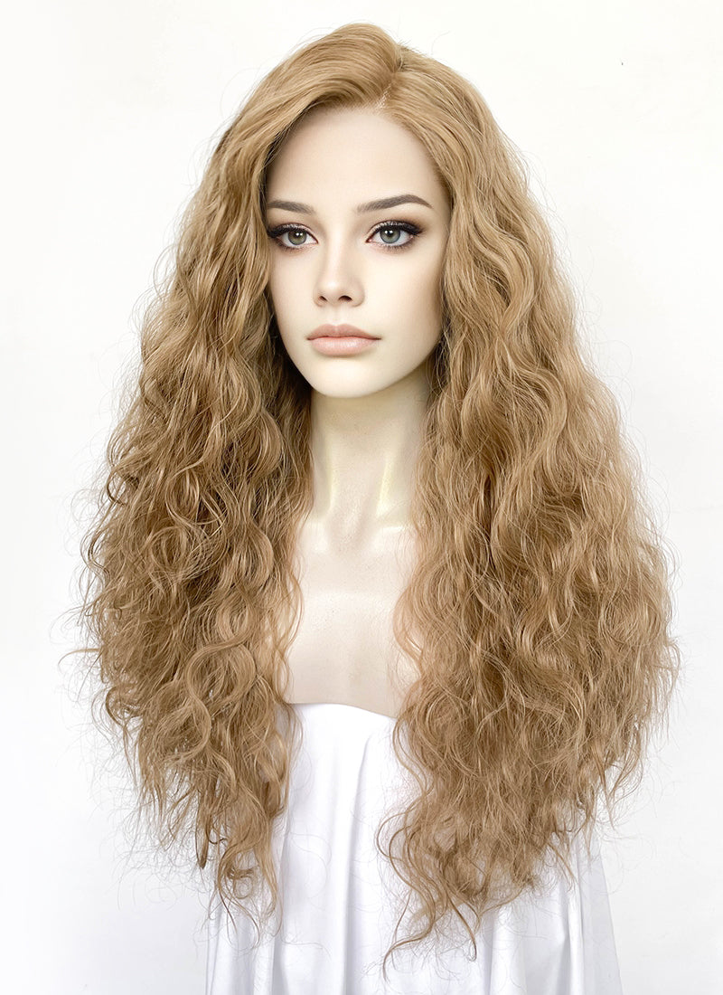 Blonde Curly Lace Front Synthetic Wig LFK5572F