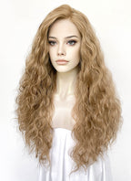 Blonde Curly Lace Front Synthetic Wig LFK5572F