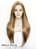 Medium Blonde Straight Lace Front Synthetic Wig LFK5575