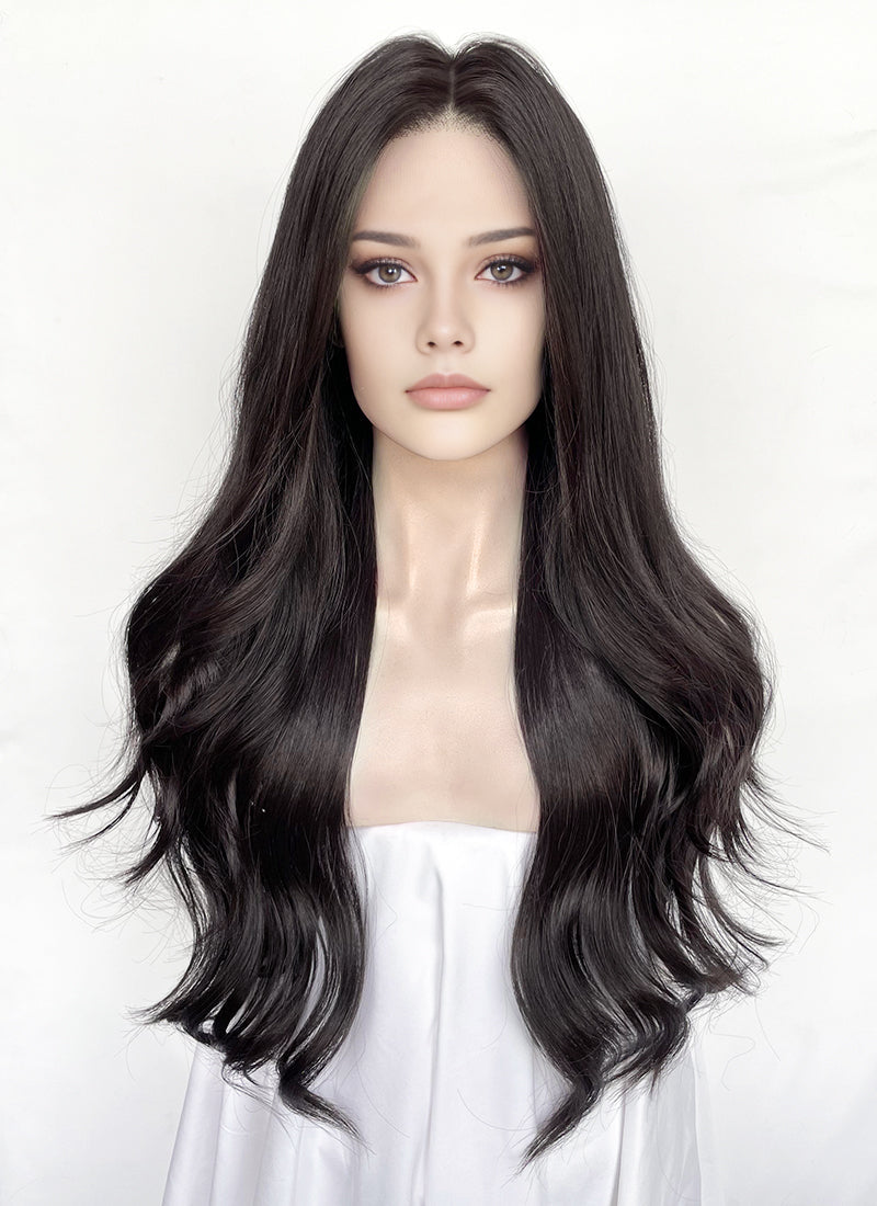 Black Wavy Lace Front Synthetic Hair Wig LFK5580