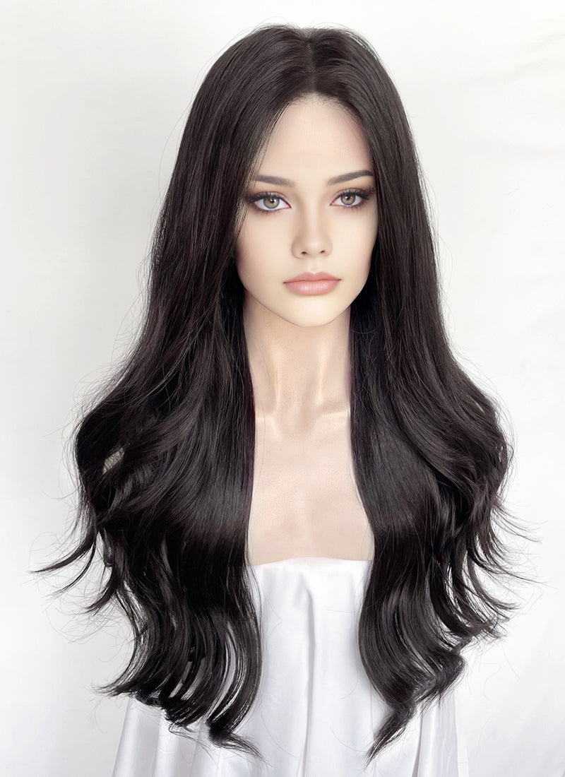 Black Wavy Lace Front Synthetic Hair Wig LFK5580