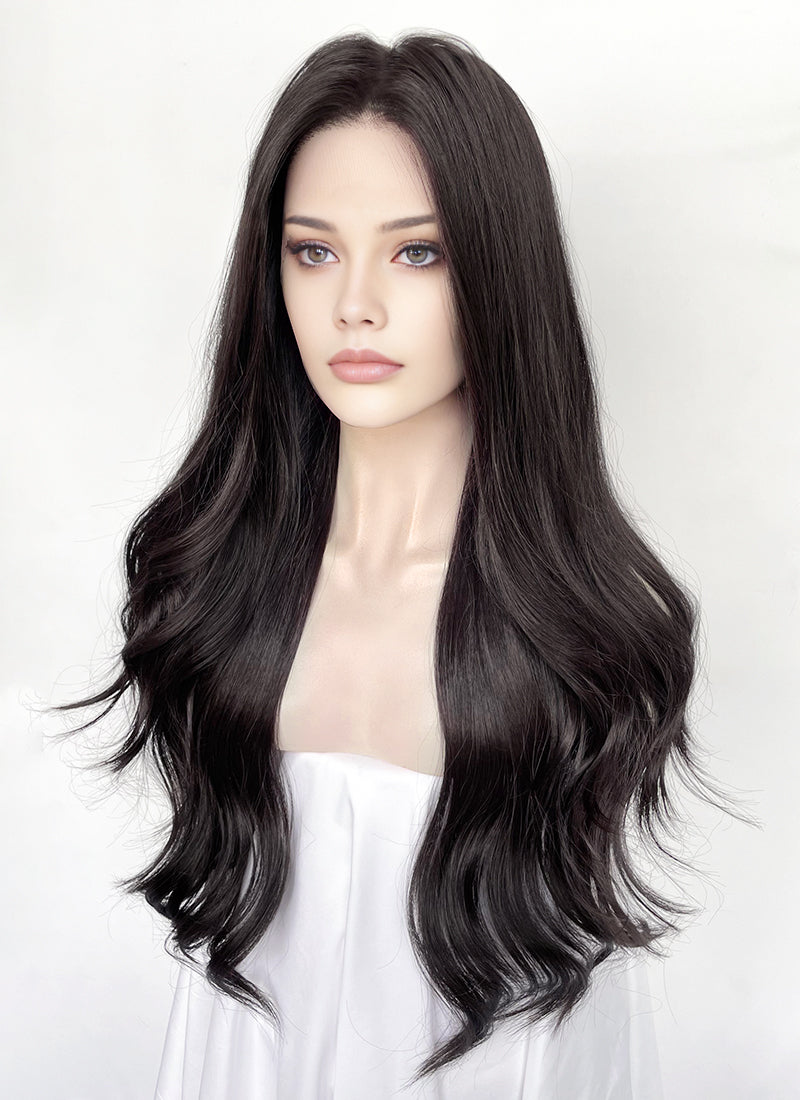 Black Wavy Lace Front Synthetic Hair Wig LFK5580
