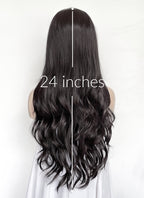 Dark Brown Wavy Lace Front Synthetic Hair Wig LFK5580