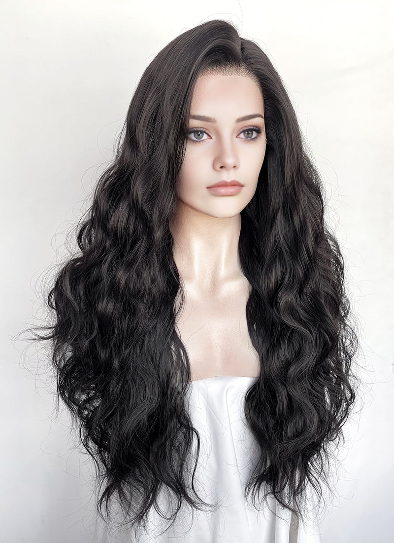 Black Wavy Lace Front Synthetic Hair Wig LFK5582