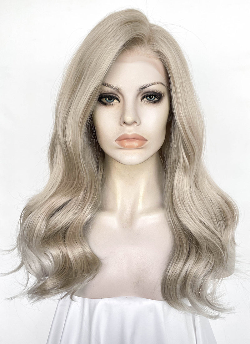 Two Tone Blonde Wavy Lace Front Synthetic Hair Wig LFK5583