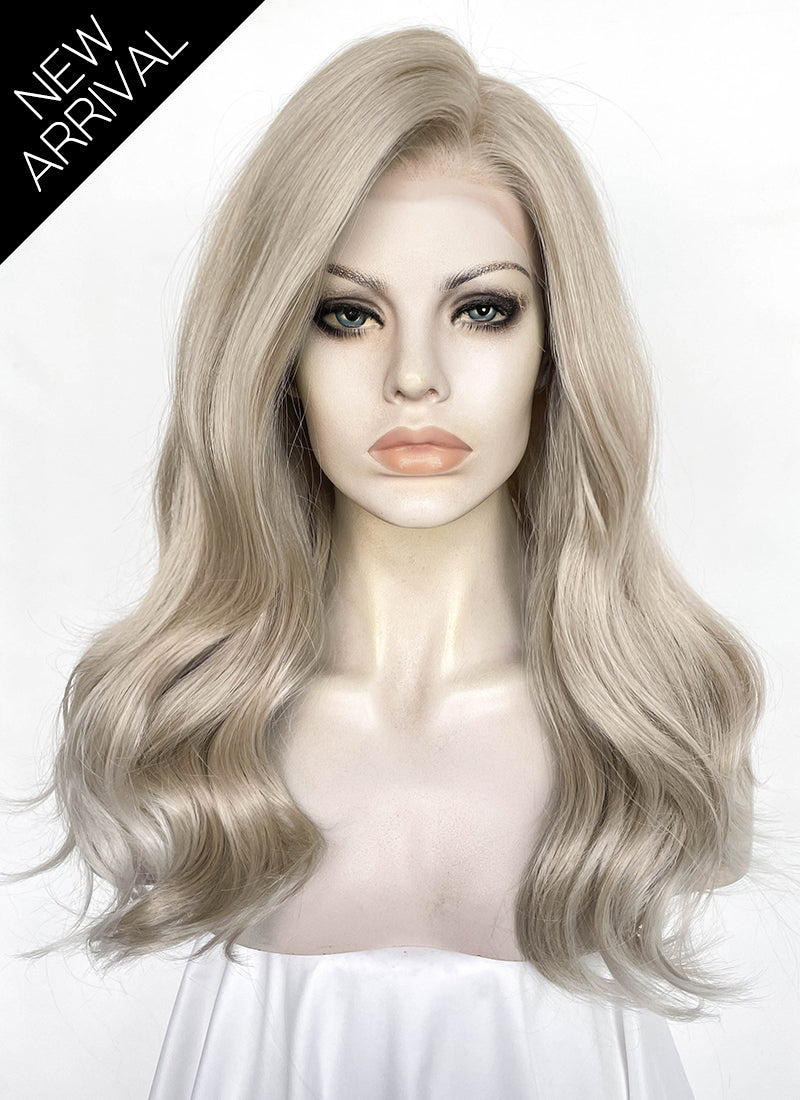 Two Tone Blonde Wavy Lace Front Synthetic Hair Wig LFK5583