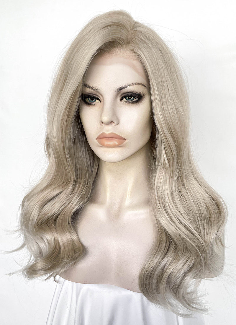 Two Tone Blonde Wavy Lace Front Synthetic Hair Wig LFK5583