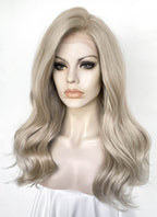 Two Tone Blonde Wavy Lace Front Synthetic Hair Wig LFK5583