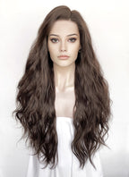 Brunette Wavy Lace Front Synthetic Hair Wig LFK5597