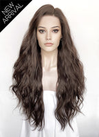 Brunette Wavy Lace Front Synthetic Hair Wig LFK5597