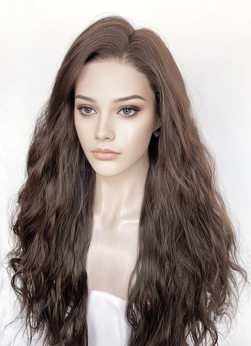 Brunette Wavy Lace Front Synthetic Hair Wig LFK5597